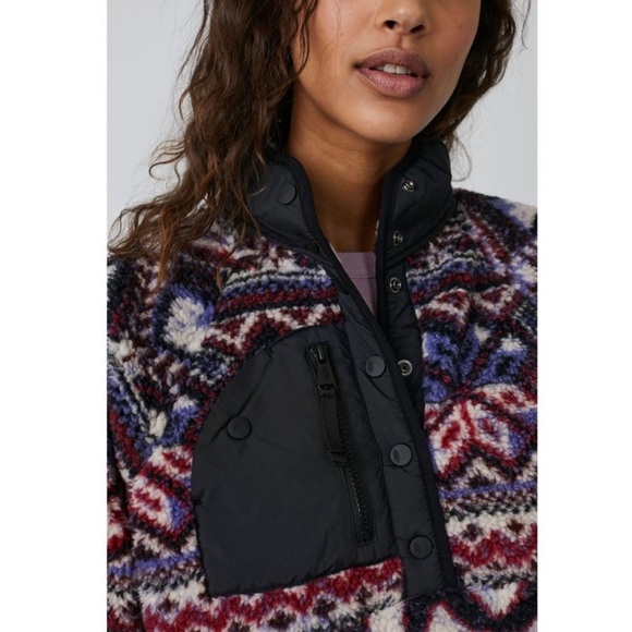 Free People Movement Rocky Ridge Pullover- Purple Zebra Combo NWT Size Med - Picture 4 of 16